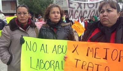 Women protesting labor abuses in Juárez, Mexico. Credit: Yessica Morales